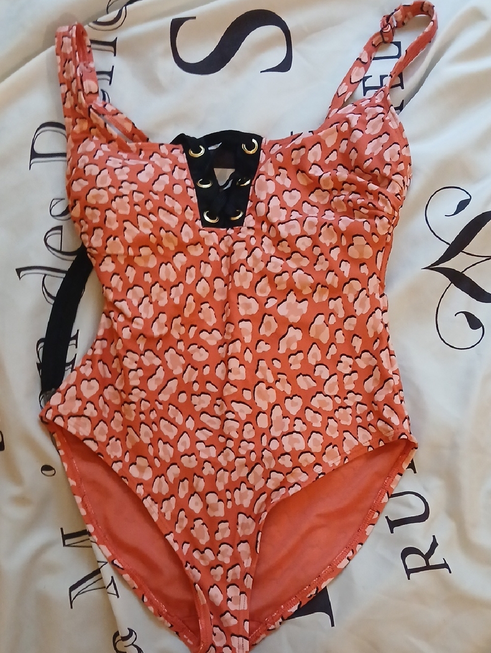 Cactus Coral Pink Printed One-Piece Swimsuit